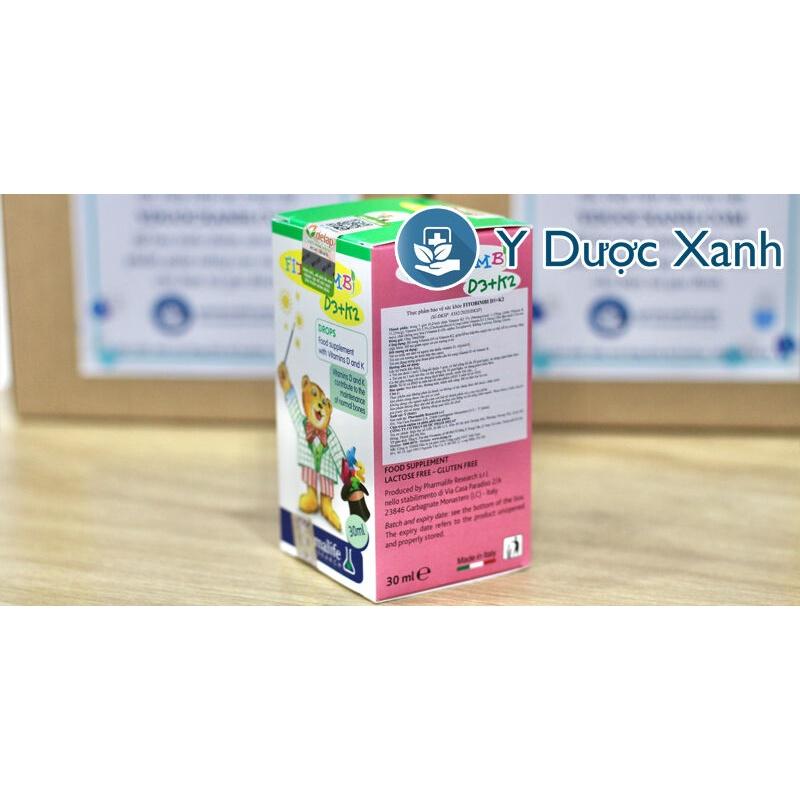 Phòng Khám, Nhà Thuốc - FITOBIMBI D3 K2 30ml của Ý, Vitamin D3 K2 cho bé - Y Dược Xanh