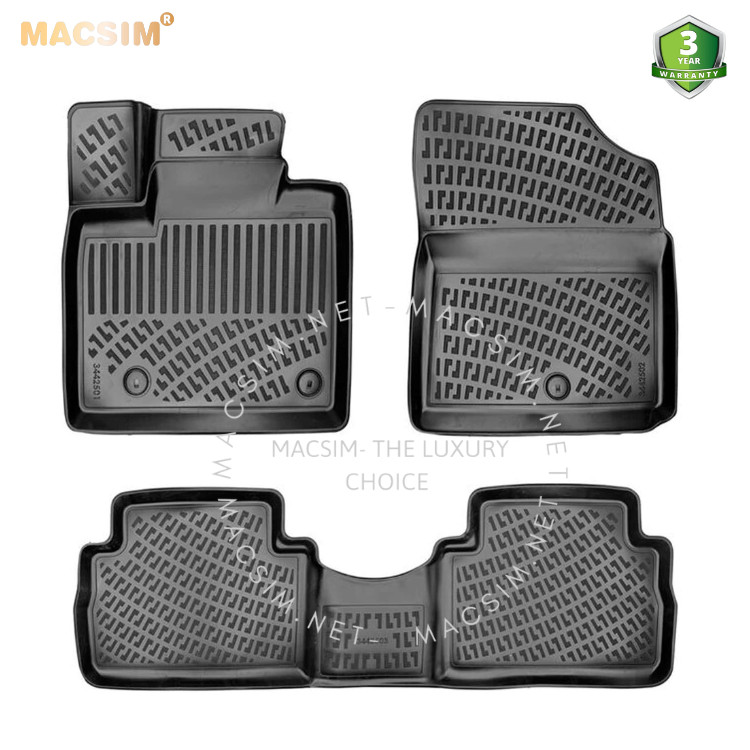 Thảm lót sàn ô tô nhựa TPU Silicon Hyundai Santa Fe fourth generation PETROL VERSION 2018- Nhãn hiệu Macsim