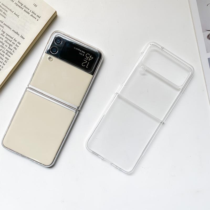 Ốp Lưng Cho Samsung Z Flip 4 / Z Flip 3 Trong Suốt Nhựa Cứng Mỏng - BUM STORE GALAXY CASE