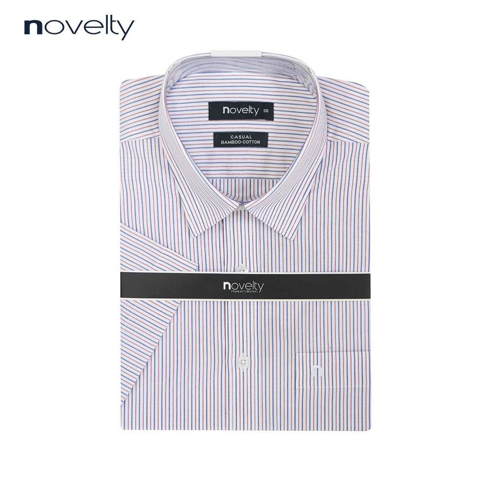Áo sơ mi nam Novelty ngắn tay 171490N vạt ngang