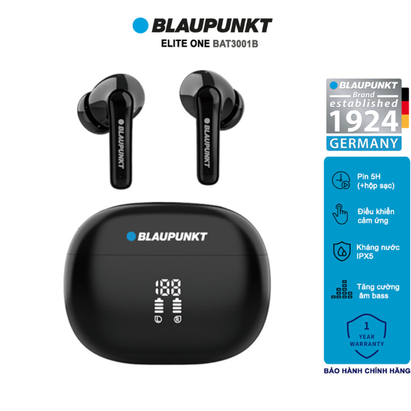 Tai nghe Bluetooth Blaupunkt EliteOne BAT3001B-Màu đen- Hàng chính hãng