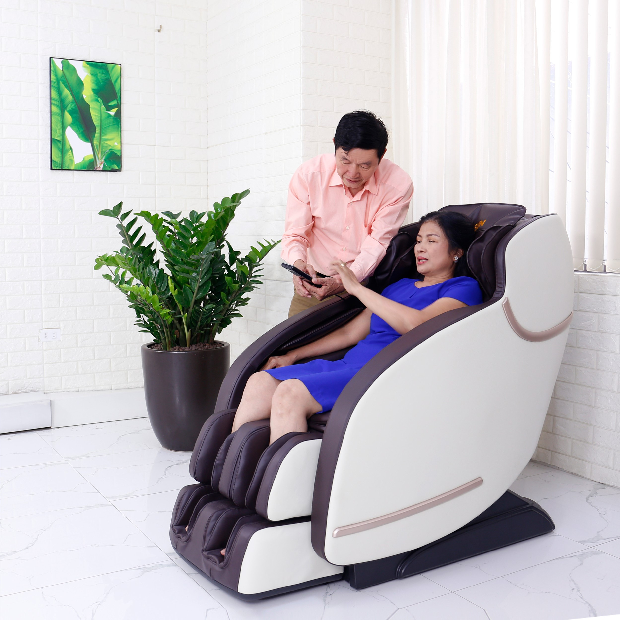 Ghế massage toàn thân OSUN SK-39 -Tặng kèm Xe đạp tập + Bạt phủ ghế + Bình xịt vệ sinh ghế + Thảm kê ghế