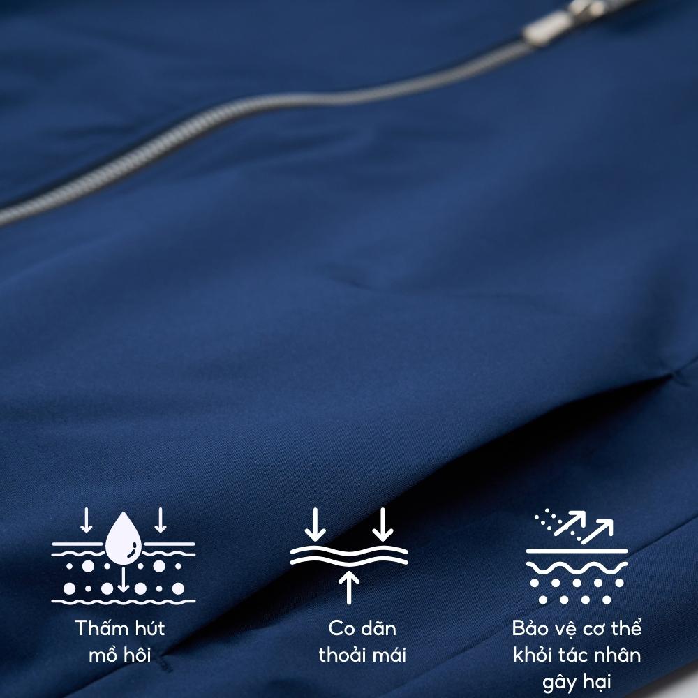 Áo khoác gió nam Biluxury 6AG2T007 thiết kế 2 lớp chống nước chống nhăn nhàu phom dáng trẻ trung khỏe khoắn