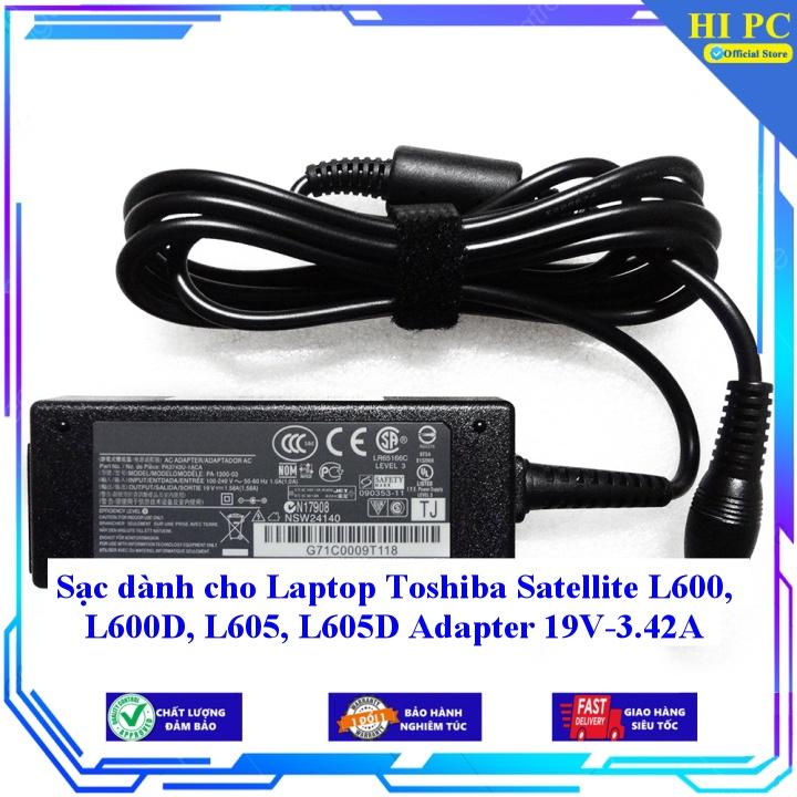 Sạc dành cho Laptop Toshiba Satellite L600 L600D L605 L605D Adapter 19V-3.42A - Hàng Nhập Khẩu