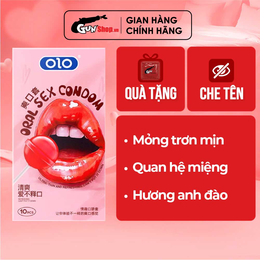 Bao cao su quan hệ miệng OLO Oral Sex - Siêu mỏng - Hộp 10 cái