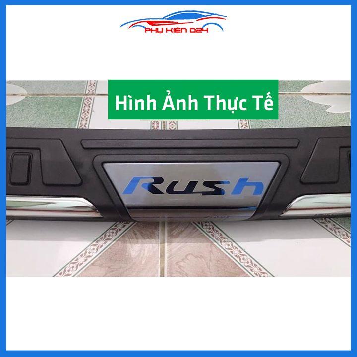 Ốp chống trầy cốp ngoài nhựa đen Rush 2019-2020-2021-2022 hàng loại 1 dán cốp sau chống xước trang trí xe