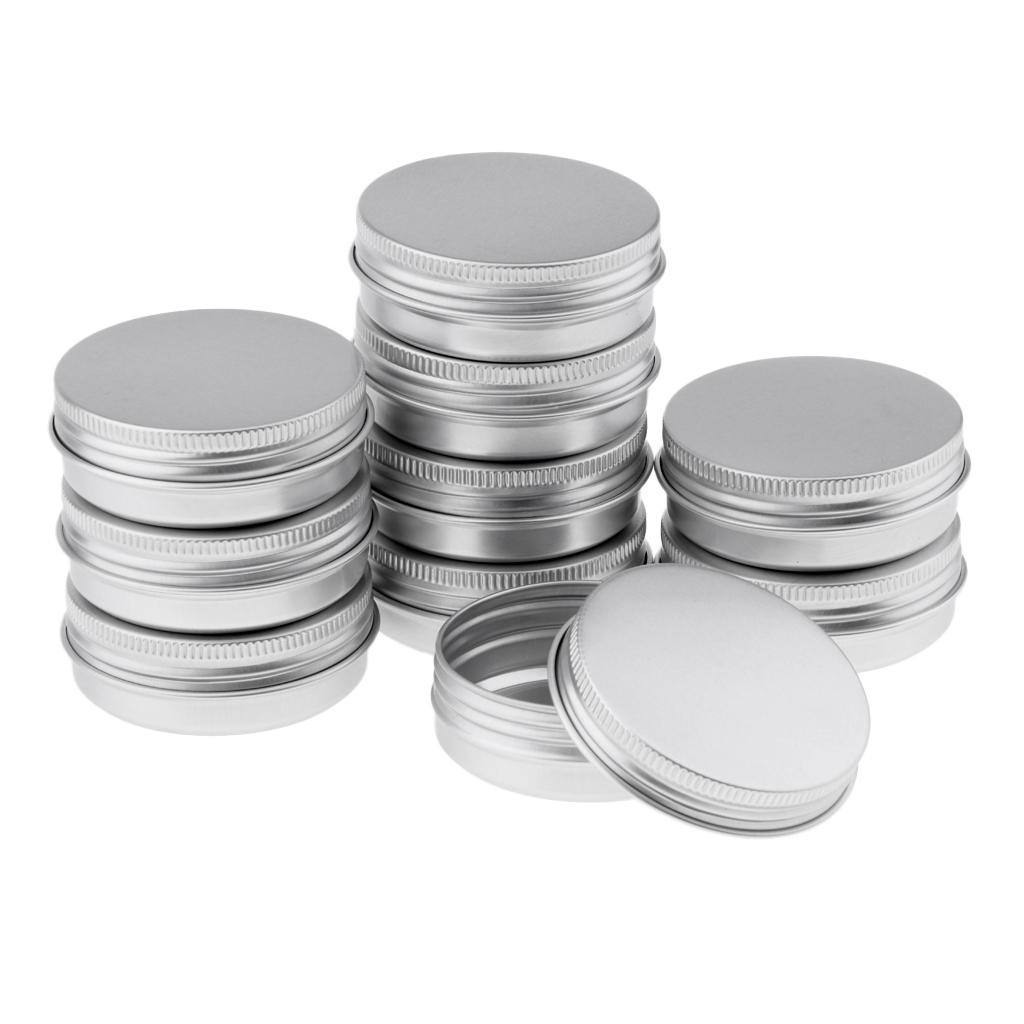 30pc/set Cosmetic Empty Jar Pot Cream Lip Balm Box Lotion Container Tin Case