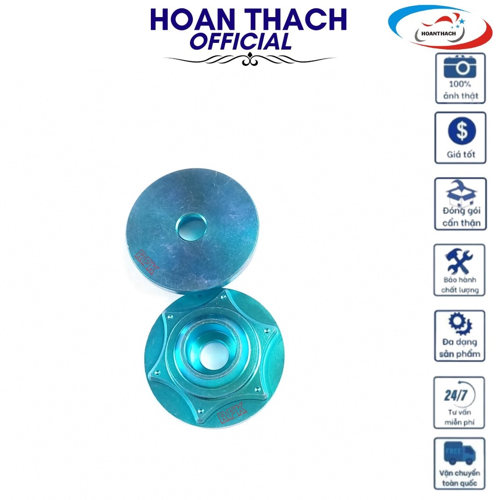 Bộ Gù titan gr5 (Gù + Ốc 6L4 đầu trụ) Xanh lục bảo gắn cho xe máy SP007803