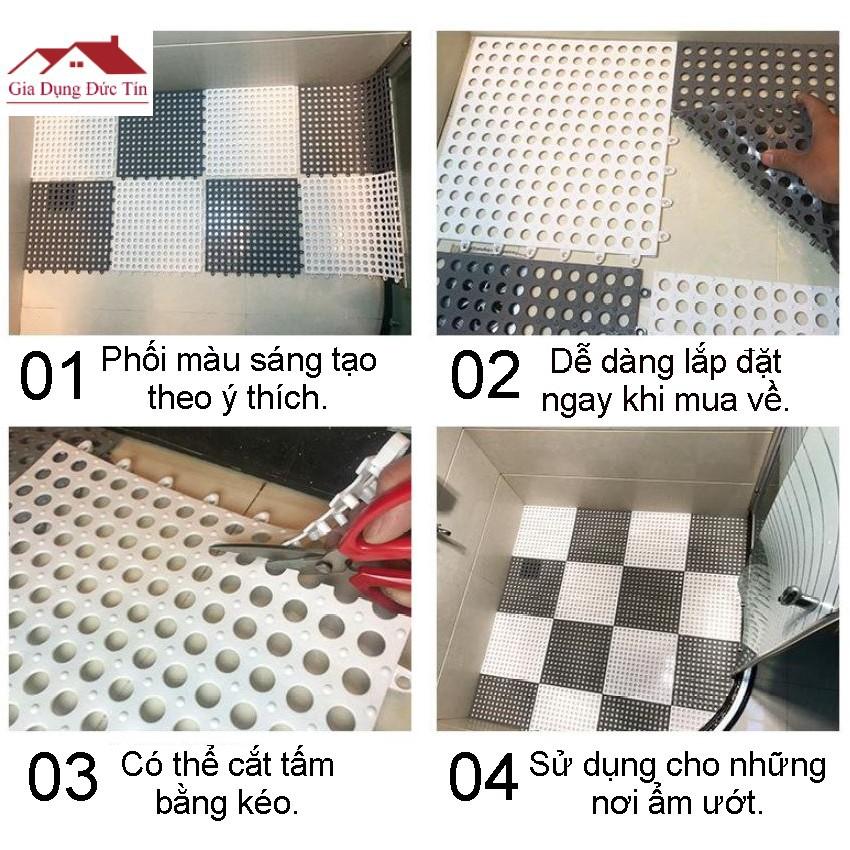 Thảm ghép chống trơn cho nhà tắm, nhà vệ sinh, nhà bếp và các khu vực ẩm ướt và trơn trượt.