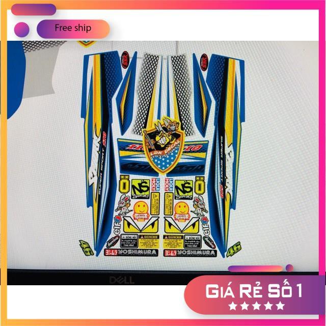 Tem rời dành cho Sirius dán xe xanh gp