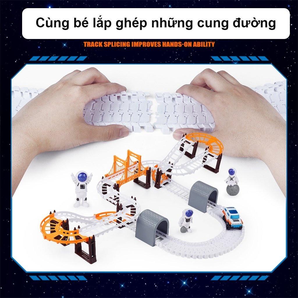 ĐỒ CHƠI LẮP RÁP ĐƯỜNG ĐUA, ĐƯỜNG RAY PHI HÀNH GIA OUTER SPACE TRACK THÁM HIỂM KHÔNG GIAN CỰC HẤP DẪN CHO BÉ KHÁM PHÁ