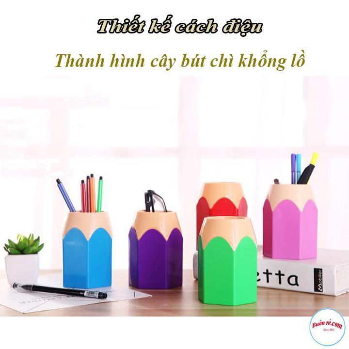 Ống Cắm Bút Bằng Nhựa Hình Bút Chì Siêu Xinh 00816