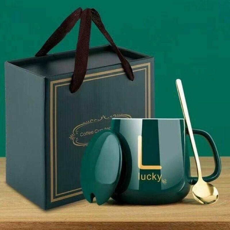 Cốc Hâm Nóng đồ uống kèm đế điện, Bộ Cốc sứ kèm đế điện hâm nóng trà, cafe, hâm sữa + Tặng kèm thìa vàng, hộp
