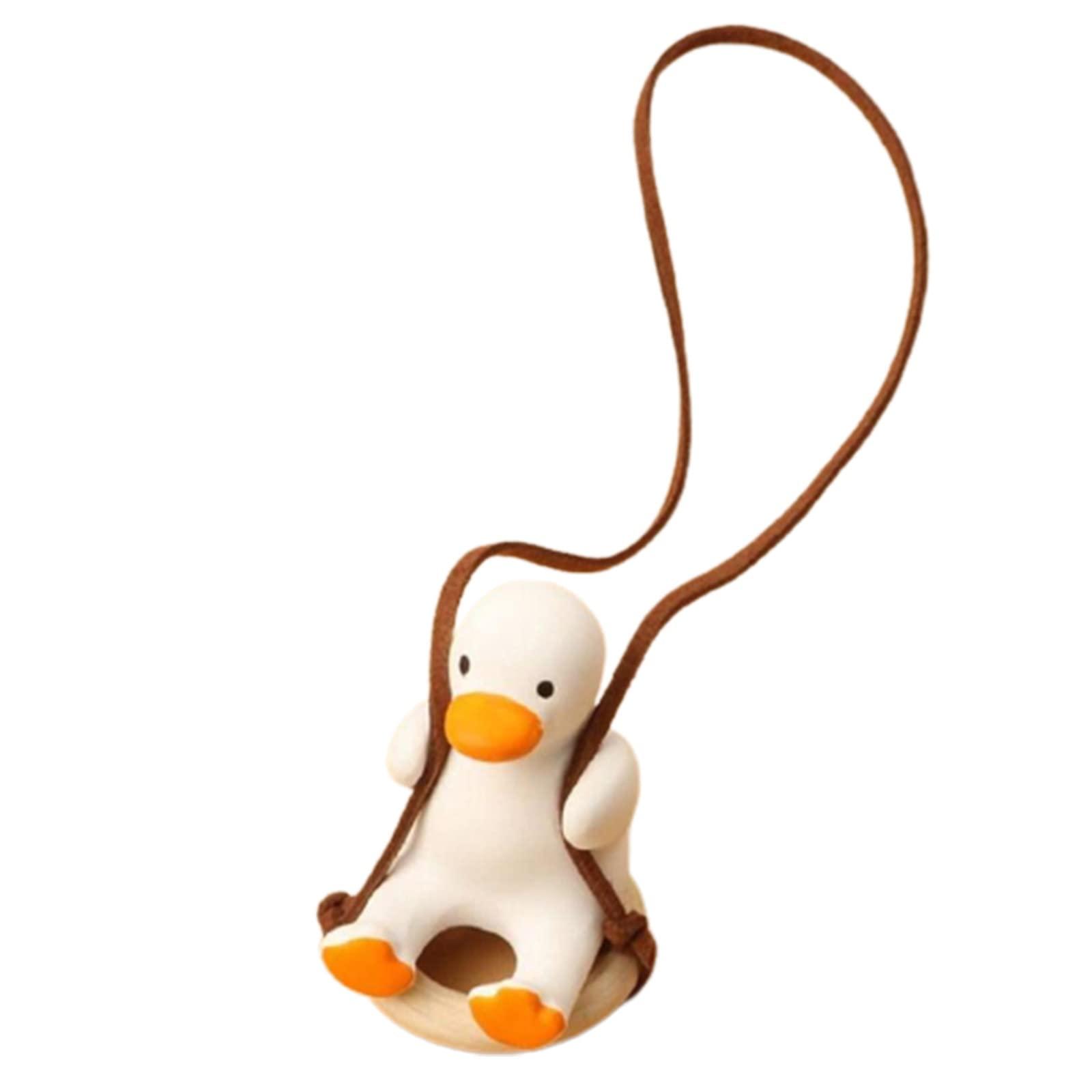 2 mảnh vịt vịt đu dây dễ thương, trang trí vịt trang trí xe, vịt vịt từ gương ô tô, cho phụ kiện trang trí