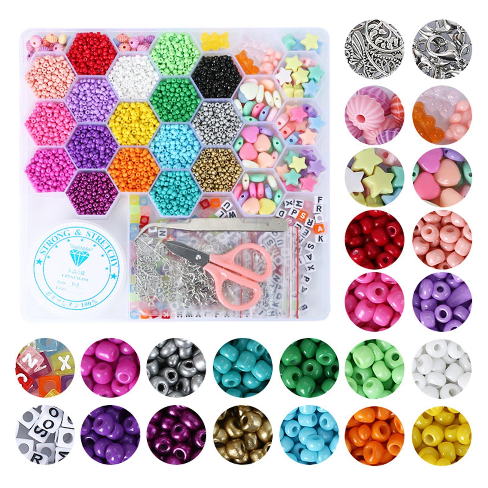 Glass Seed Beads Tweezer Letter Beads for Necklace Bracelet Jewelry Making