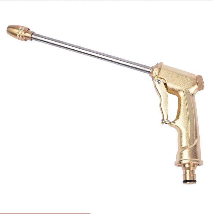 ️ Bộ dây vòi xịt nước rửa xe, tưới cây . tăng áp 3 lần, loại 15m 206701-3 đầu đồng,cút đồng+ tặng mở chai