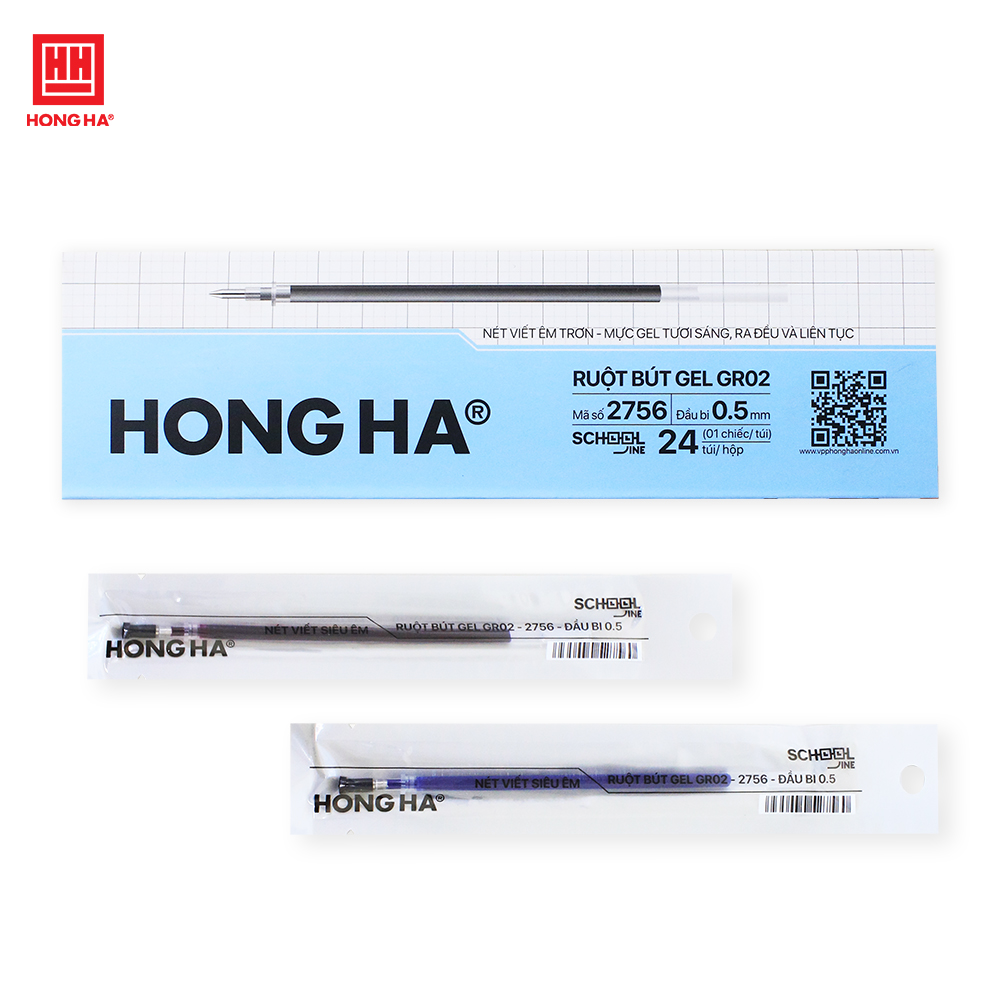 Ruột bút gel, Lõi bút thay thế Hồng Hà GR02 ngòi 0.5mm - 2756