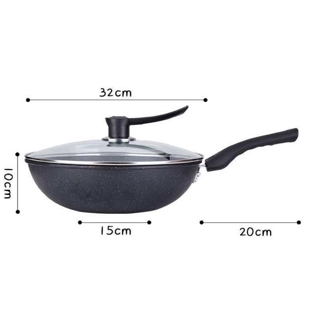 Chảo Hàn quốc chính hãng IH 5 đáy nắp kính không khói
