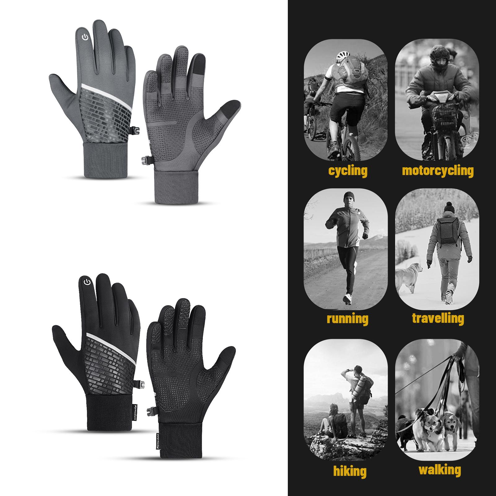 Găng Tay Ấm Áp Mùa Đông Lông Cừu Chống Thấm Nước Sử Dụng Màn Hình Cảm Ứng Dễ Dàng