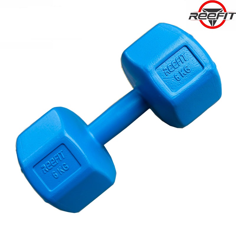 Vỏ tạ tay nhựa bát giác 6kg REEFIT
