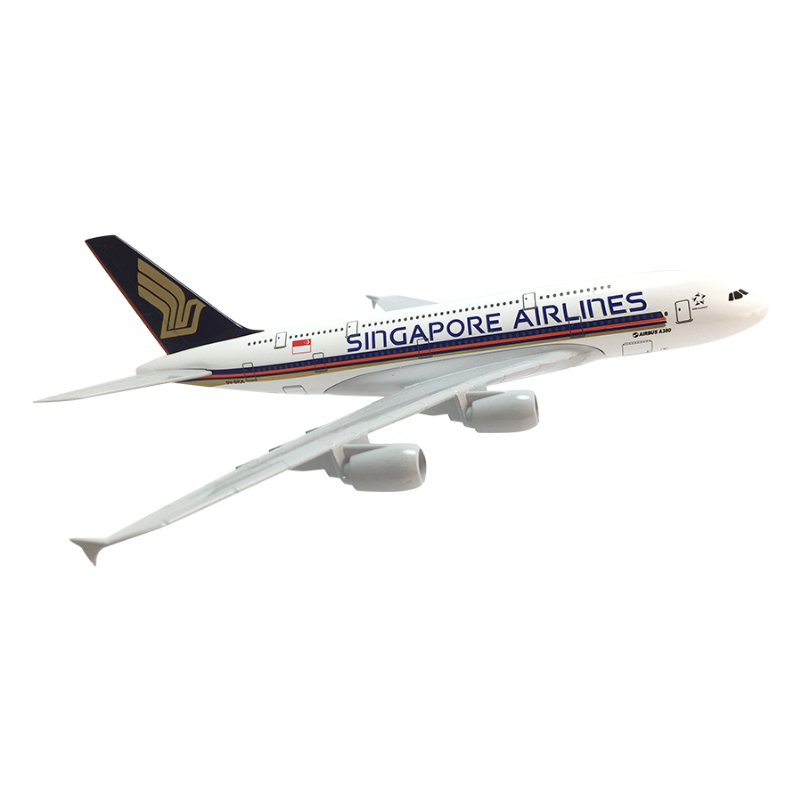 Mô Hình Máy Bay Trưng Bày Airbus A380 Singapore Airlines Everfly SG20 (20cm)