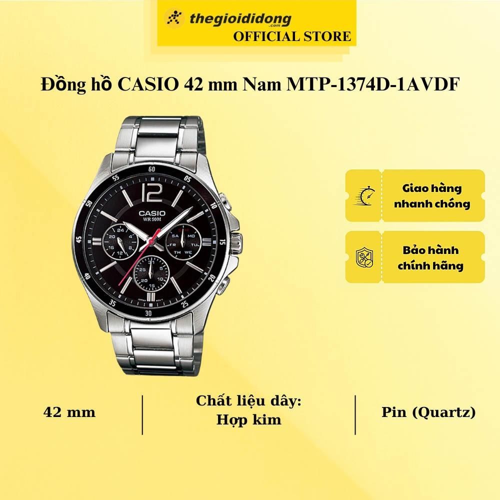 Đồng hồ Nam Casio MTP-1374D-1AVDF - Hàng chính hãng - Hàng Chính Hãng