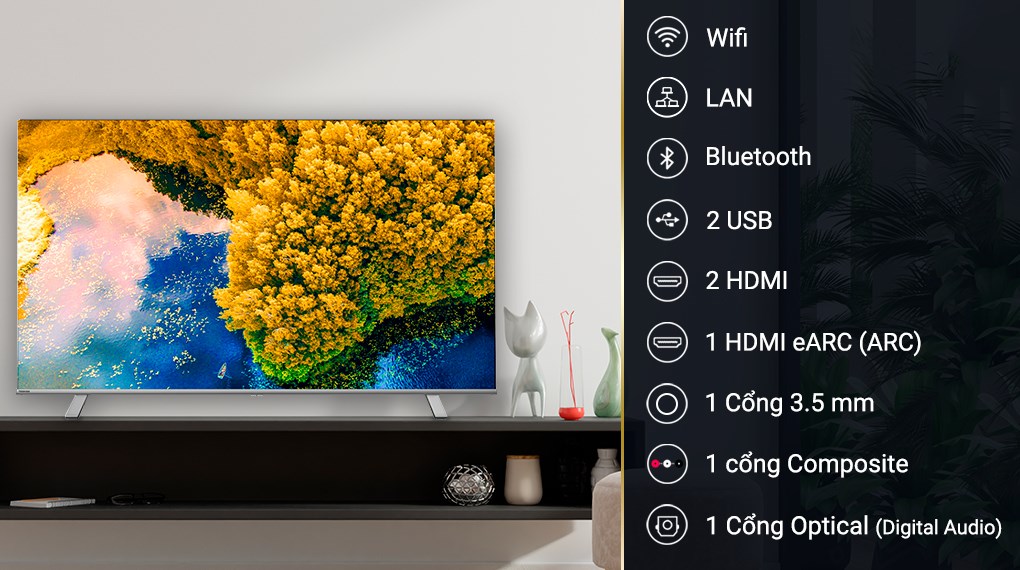 Smart TV TOSHIBA Google LED 4K UHD tràn viền 50'' 50C350LP - Tìm kiếm bằng giọng nói - Bảo hành chính hãng 2 năm