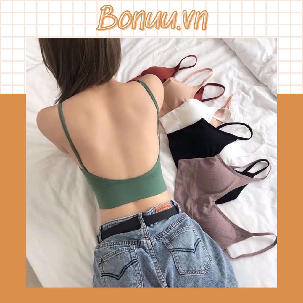 Áo lót, áo ngực thun tăm chữ U hở lưng sang chảnh