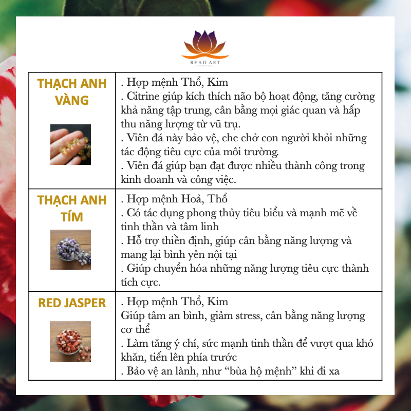 [50gr] Đá Thạch Anh Vụn, Sỏi Vụn Mài Nhẵn Tự Nhiên, Đá Phong Thuỷ, Đá Thanh Tẩy, Tarrot (3) - Bead Art