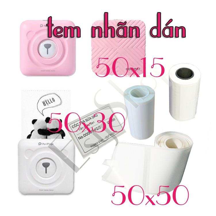 3 cuộn giấy in tem nhãn đủ kích thước cho máy in ảnh peripage A6