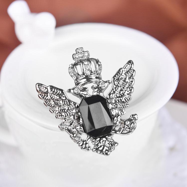 2pcs Crown Eagle Men Shirt Suit Collar Clip Shirt Brooch Pin Accessory Gift