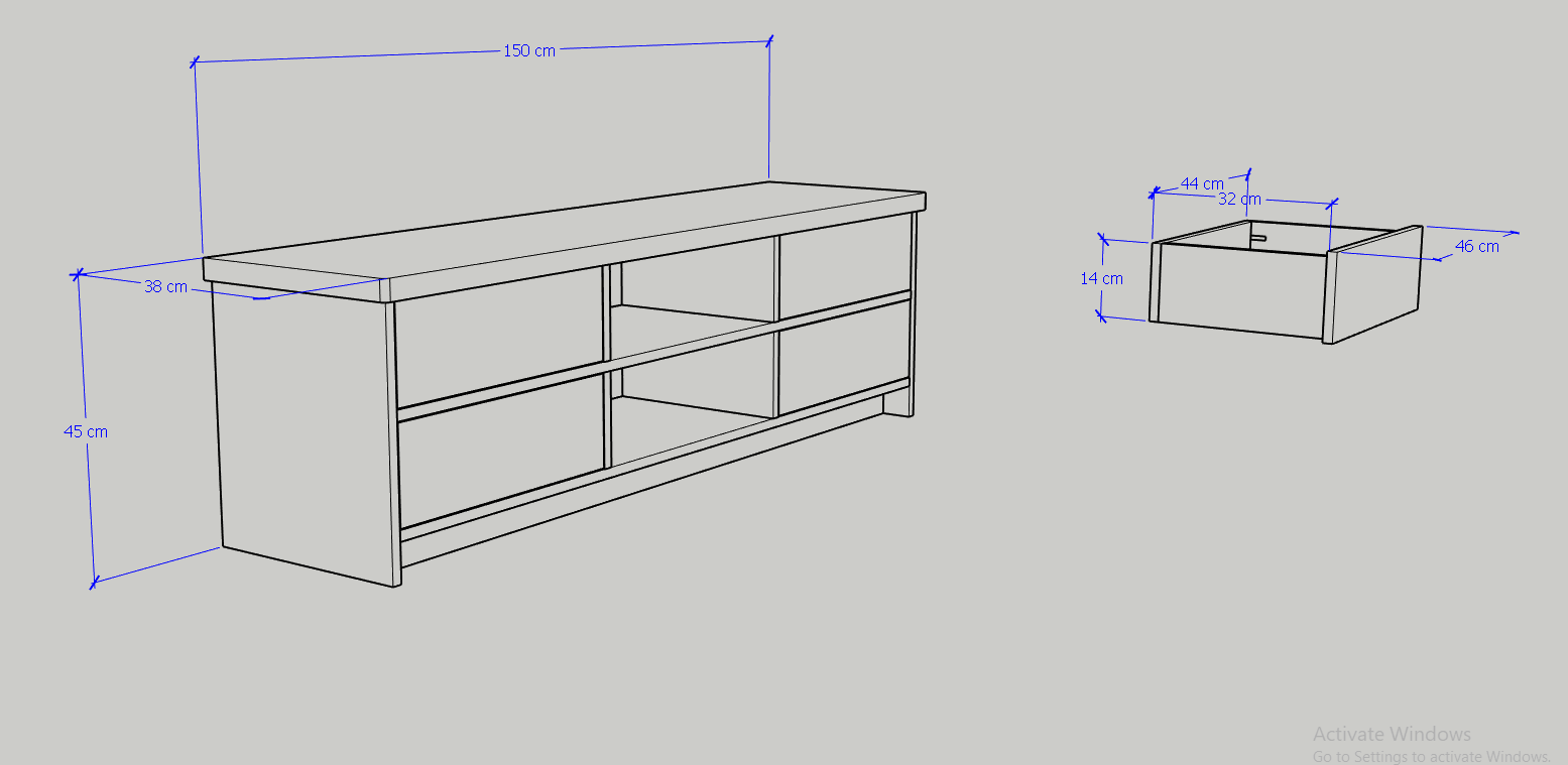 [Happy Home Furniture] NOMIA, Kệ Tivi 6 ngăn, 150cm x 38cm x 45cm ( DxRxC) , KTV_008