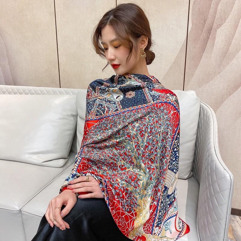 Khăn choàng cổ lụa du lịch biển che nắng size 90x180cm