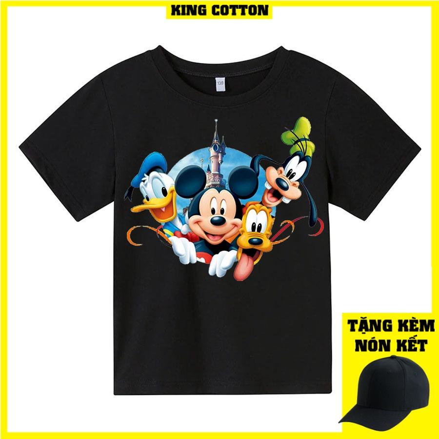 Áo thun trẻ em chuột mickey Có size người lớn, King Cotton