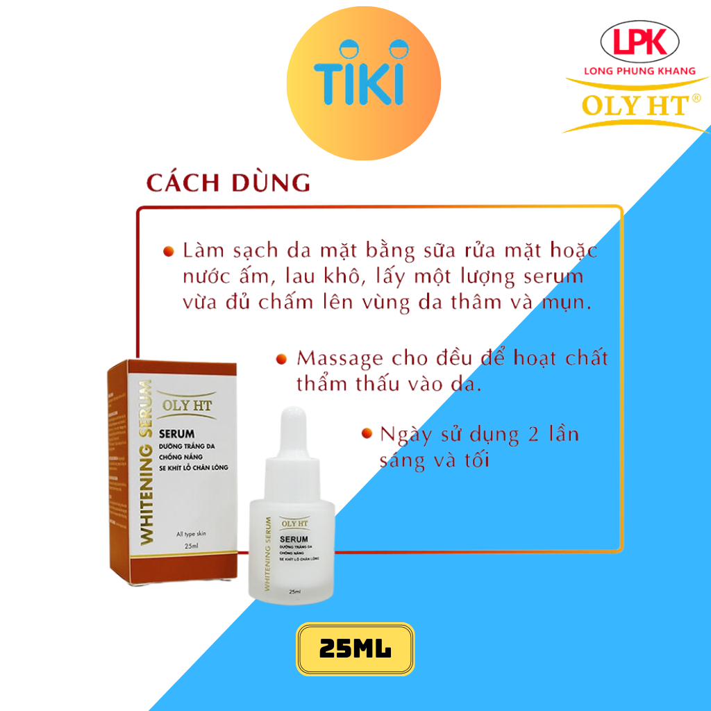 Serum Dưỡng Trắng Da - Mờ Thâm Mụn - Chống Nắng - Se Khít Lỗ Chân Lông OLY HT CHÍNH HÃNG 25mL LPK