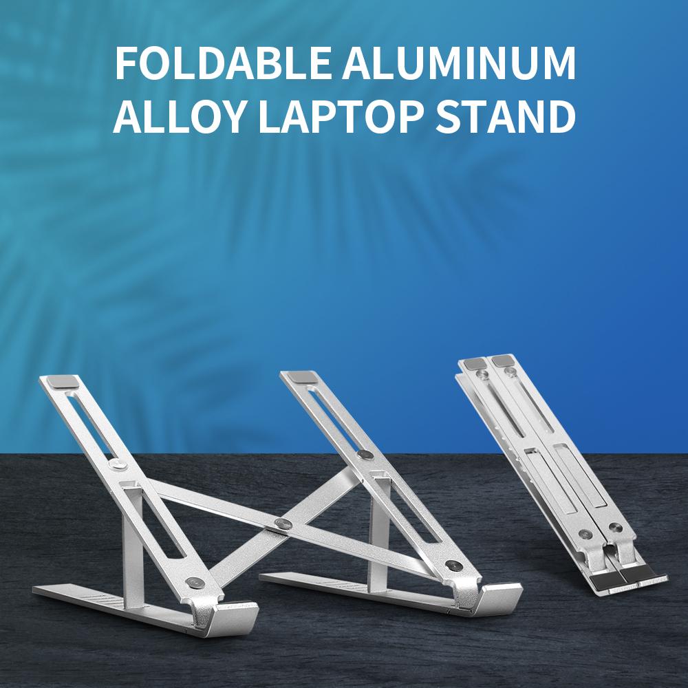 6-level Adjustable Laptop Stand Portable Folding Aluminum Alloy Laptop Bracket Non-slip Laptop Tablet Holder