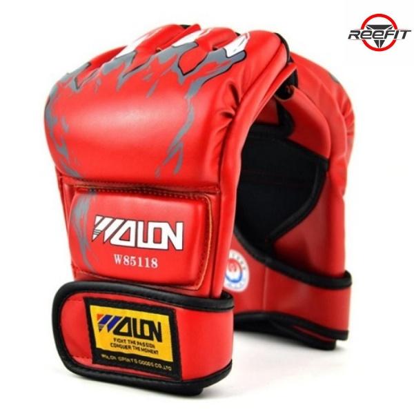 Găng tay đấm boxing hở ngón MMA Wolon