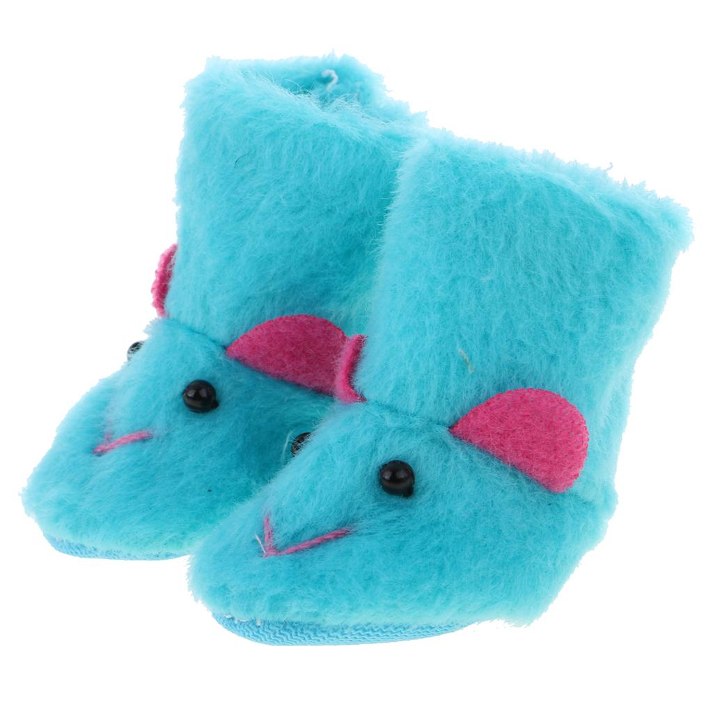 Adorable Rabbit Plush Snow Boots Shoes for 12 inch Neo Takara Blythe Dolls Dress Up ACCS