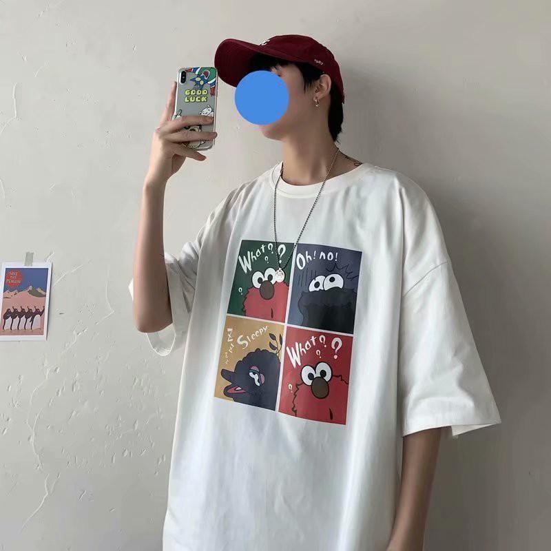 Áo Thun Tay Ngắn 5 Tấc Dáng Rộng In Họa Tiết Vui Nhọn Trẻ Trung Size M-5XL Cho Nam