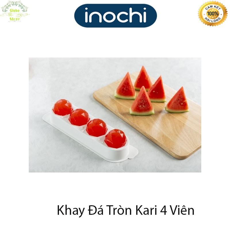 Khay Đá Tròn Nhựa Cao Cấp 4 Viên To Kari INOCHI