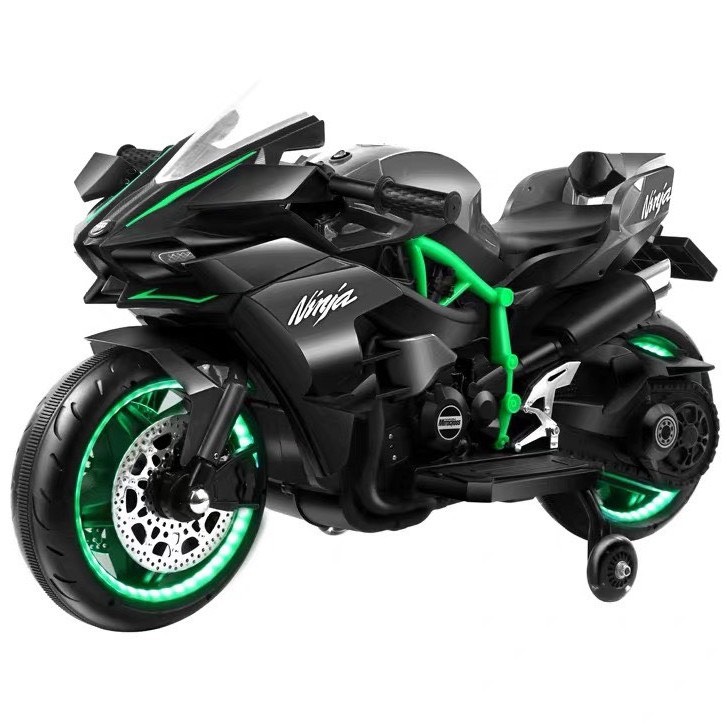 Xe máy điện đạp ga NINJA H2R 2 động cơ  bánh phát sáng kiểu dáng thể thao