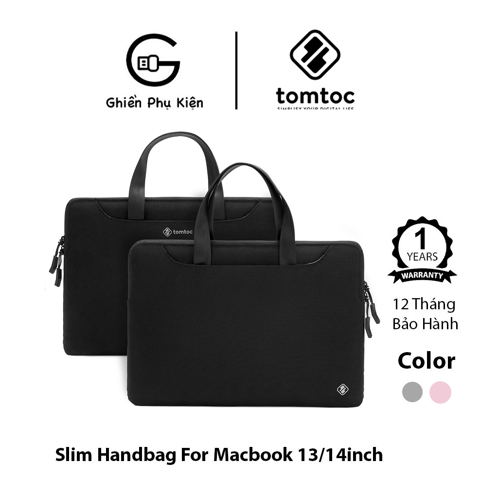 Túi Xách Chống Sốc Tomtoc USA Slim Handbag For Macbook 13/14inch - Hàng Chính Hãng