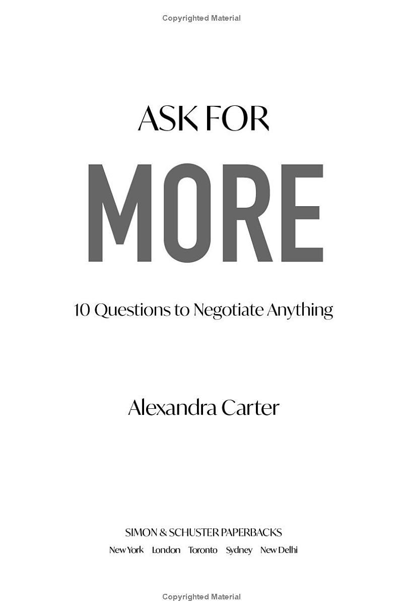 Sách ngoại văn: Ask For More - 10 Questions To Negotiate Anything