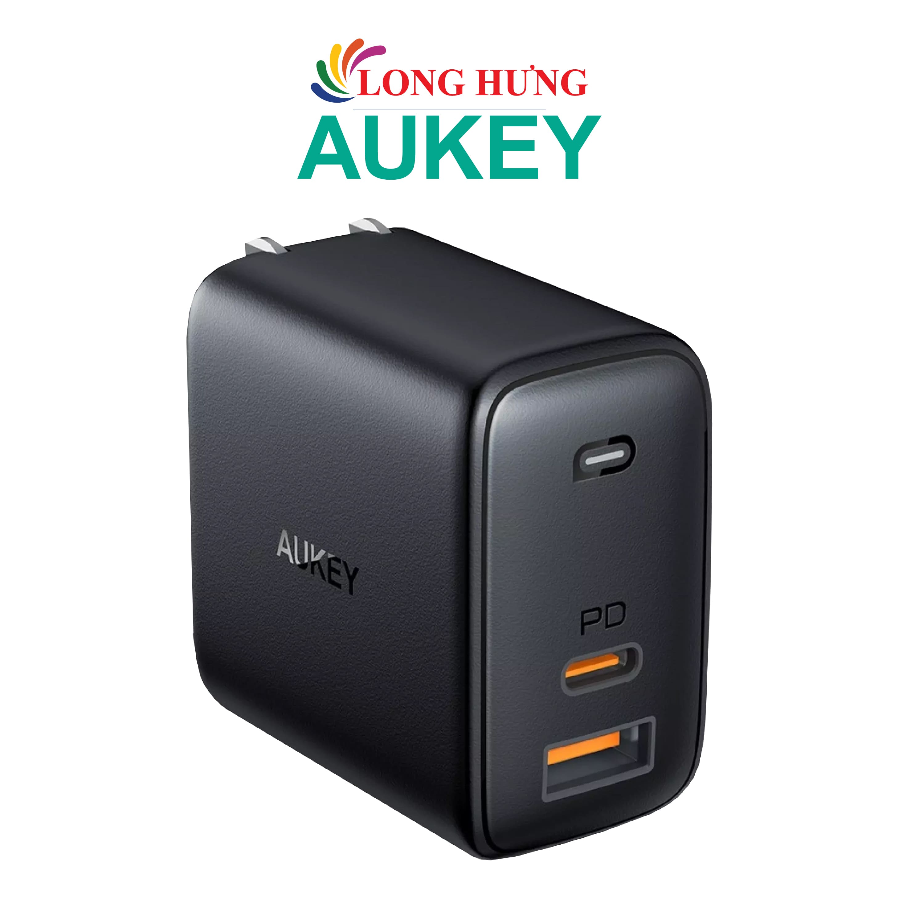 Cốc sạc Aukey Omnia Mix GaN 1USB 1Type-C PD 65W PA-B3 - Hàng chính hãng