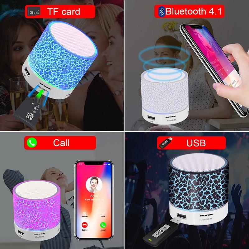 HOCO Loa bluetooth Không Dây Có Đèn LED Và Mic Cho Điện Thoại