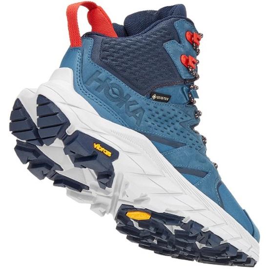 HOKA Anacapa Mid GTX Hiking Boots, Giày thể thao địa hình nam nữ chính h.ãng màu xanh