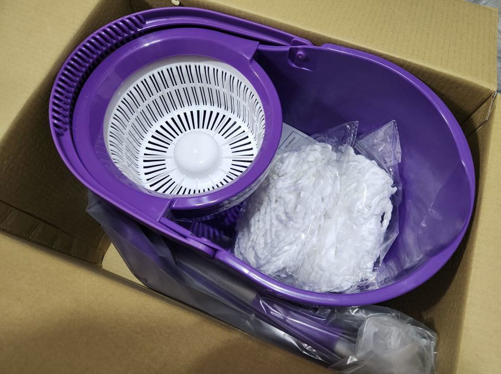Bộ Lau Nhà Xoay 360 Độ OMEGA SUPA MOP Đài Loan - Thông Minh - Dung Tích Lớn - Chất Liệu Nhôm Cao Cấp