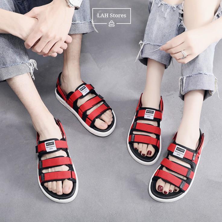 Dép sandal nữ phong cách Unisex LAH STORES. Vải bố siêu chắc chắn. Quai hậu rời siêu chất. DSNU09