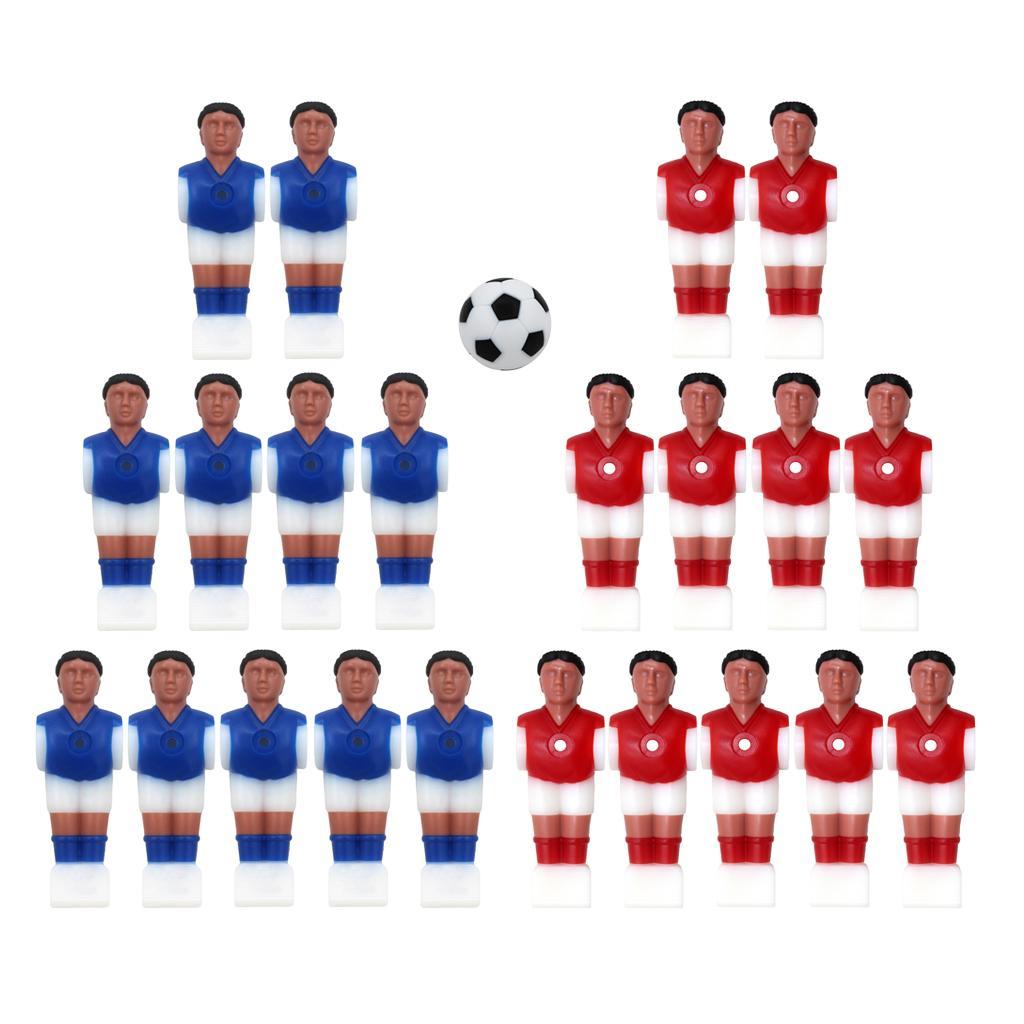22x Foosball Men Soccer Table Football Players with Ball Game Accessories
