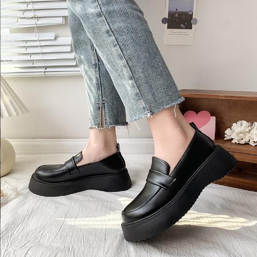 Chuẩn sz Giày Oxford/loafer Phong Cách Lolita Đế Bánh Mì 4cm Da Mềm G080